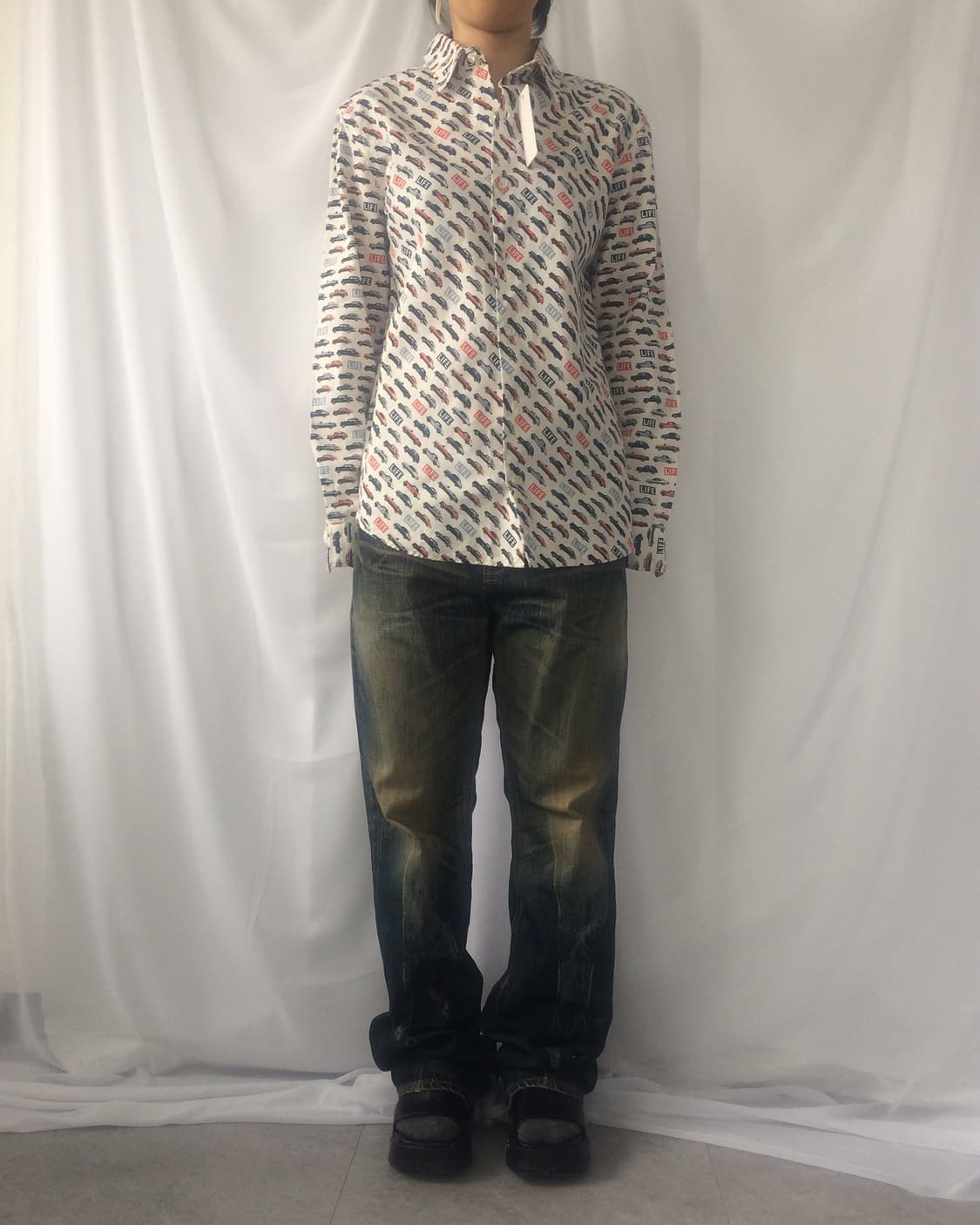 Car pattern shirt 상품이미지1