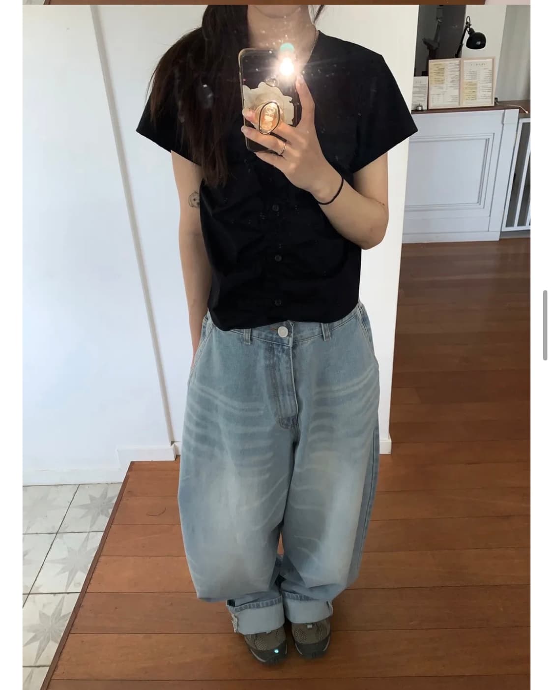 amilt 아밀트 머스트 벌룬 와이드데님팬츠 light blue 상품이미지2