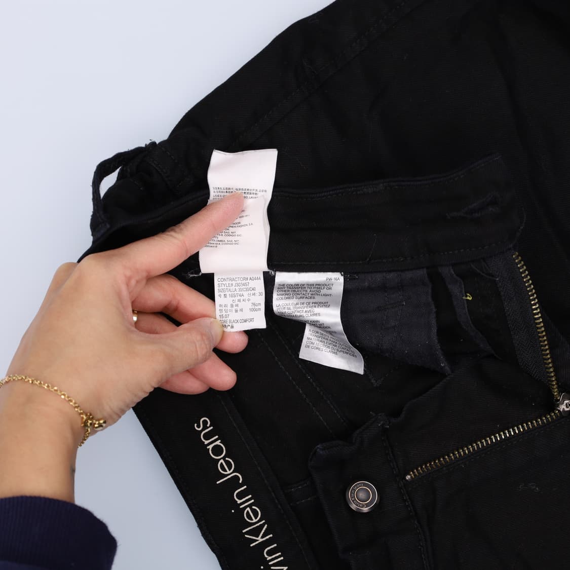 [W30 L32] 캘빈클라인진 일자 블랙데님팬츠 1219H1 상품이미지6