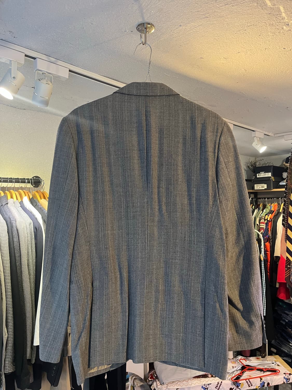 솔리드옴므 그레이 스트라이프 블레이저 (48) 상품이미지2