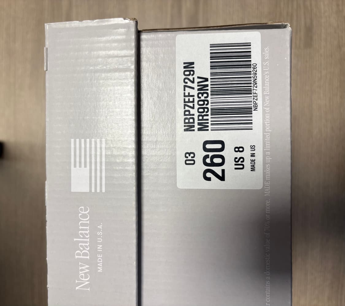 새상품) 뉴발란스 993 네이비 260사이즈 판매합니다. 상품이미지5