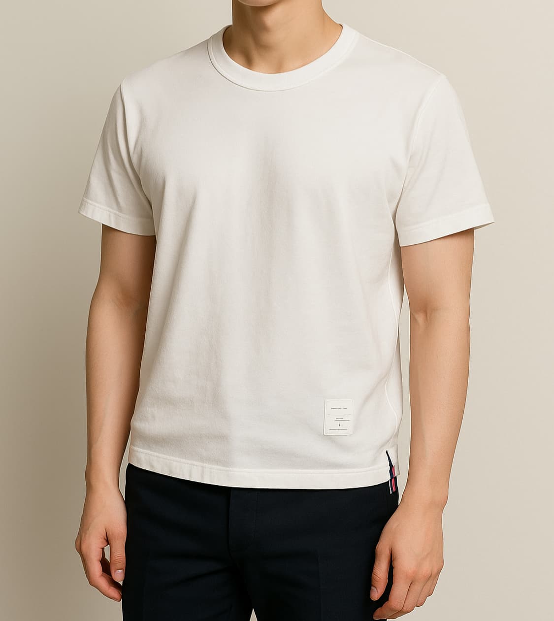 톰브라운 재팬 센터백 화이트 반팔 티셔츠_3 상품이미지1