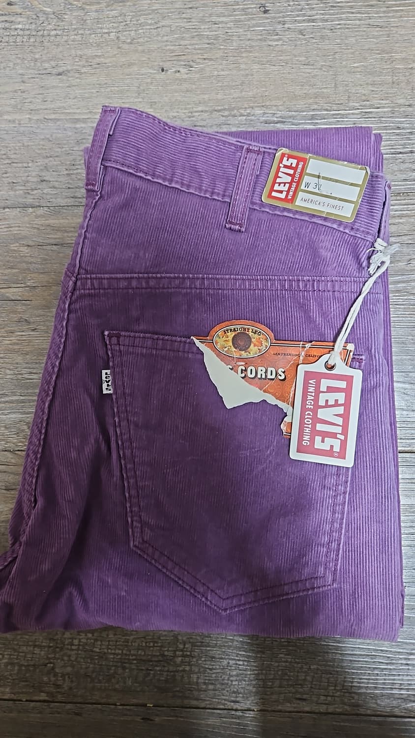 리바이스 LVC 1970's 519 코듀로이 그레이프 잼 31 상품이미지3