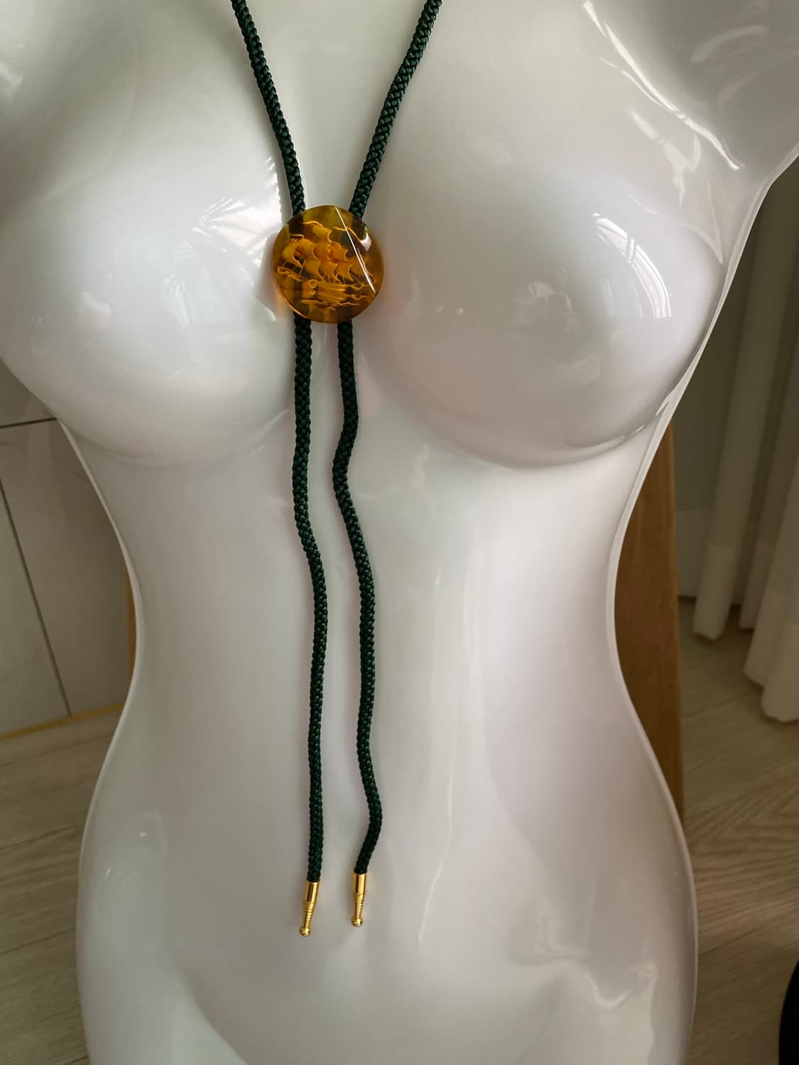 빈티지 세일링십 루프타이 롱 목걸이 상품이미지3