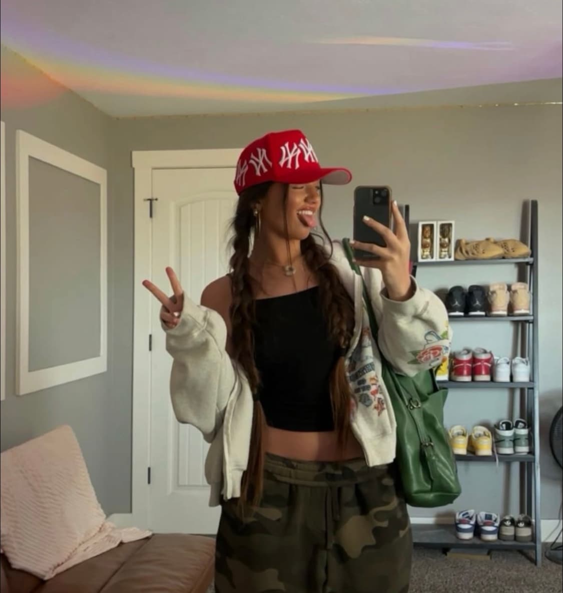 FELICITY WORLDWIDE 뉴욕 양키스 스냅백 레드 모자 상품이미지9