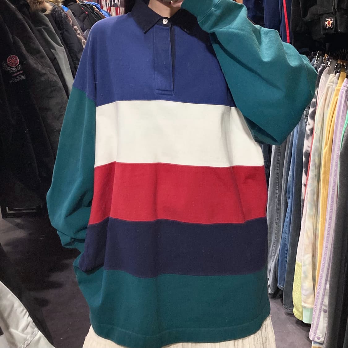  [IM] 보스턴트레이더스 컬러블록 럭비티 상품이미지4