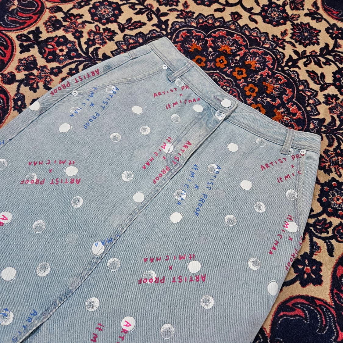 잇미샤 x Artist Proof 20ss 데님 미디 스커트 상품이미지2