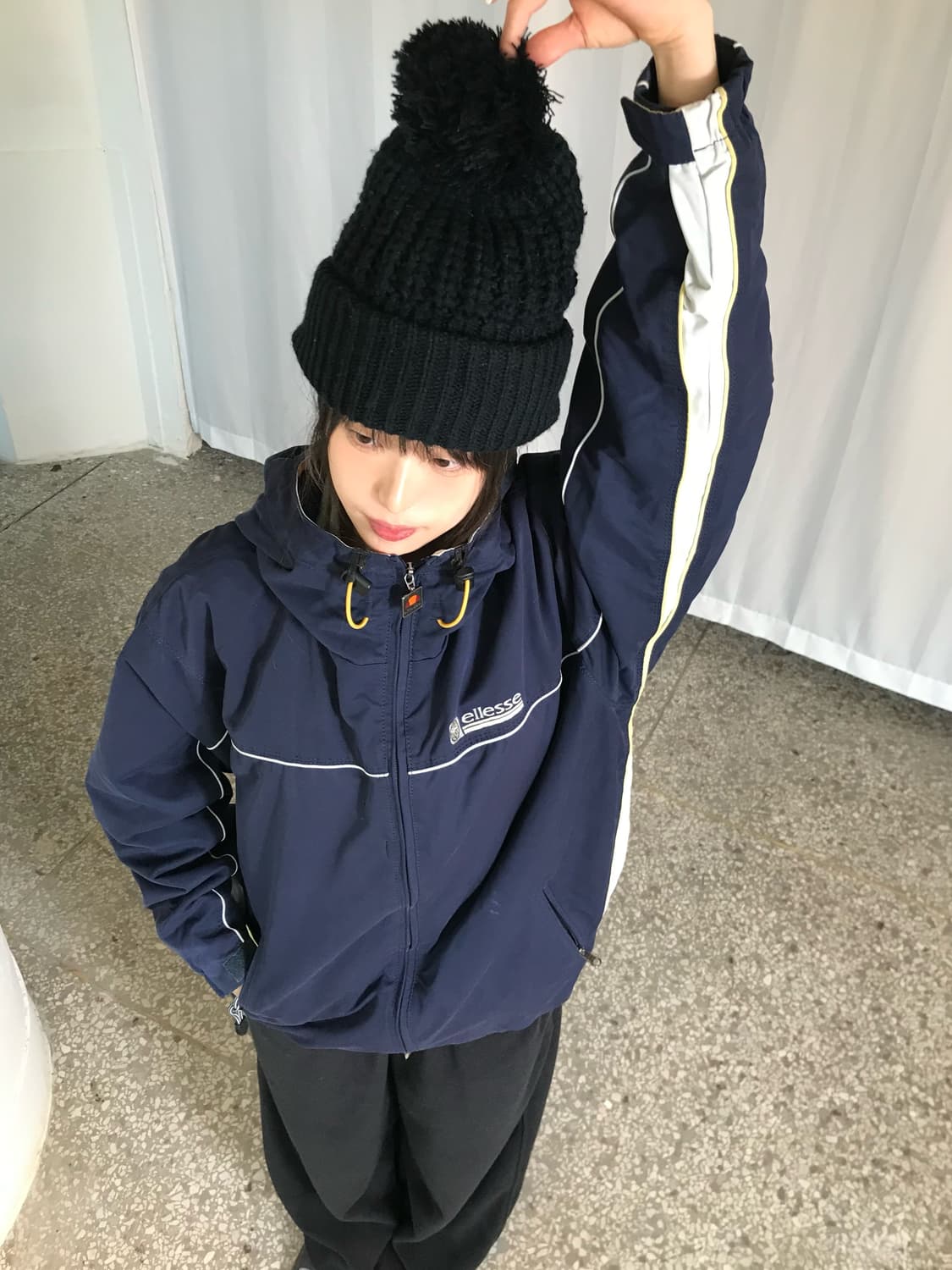 엘레쎄 네이비 트랙 후드 자켓 상품이미지3