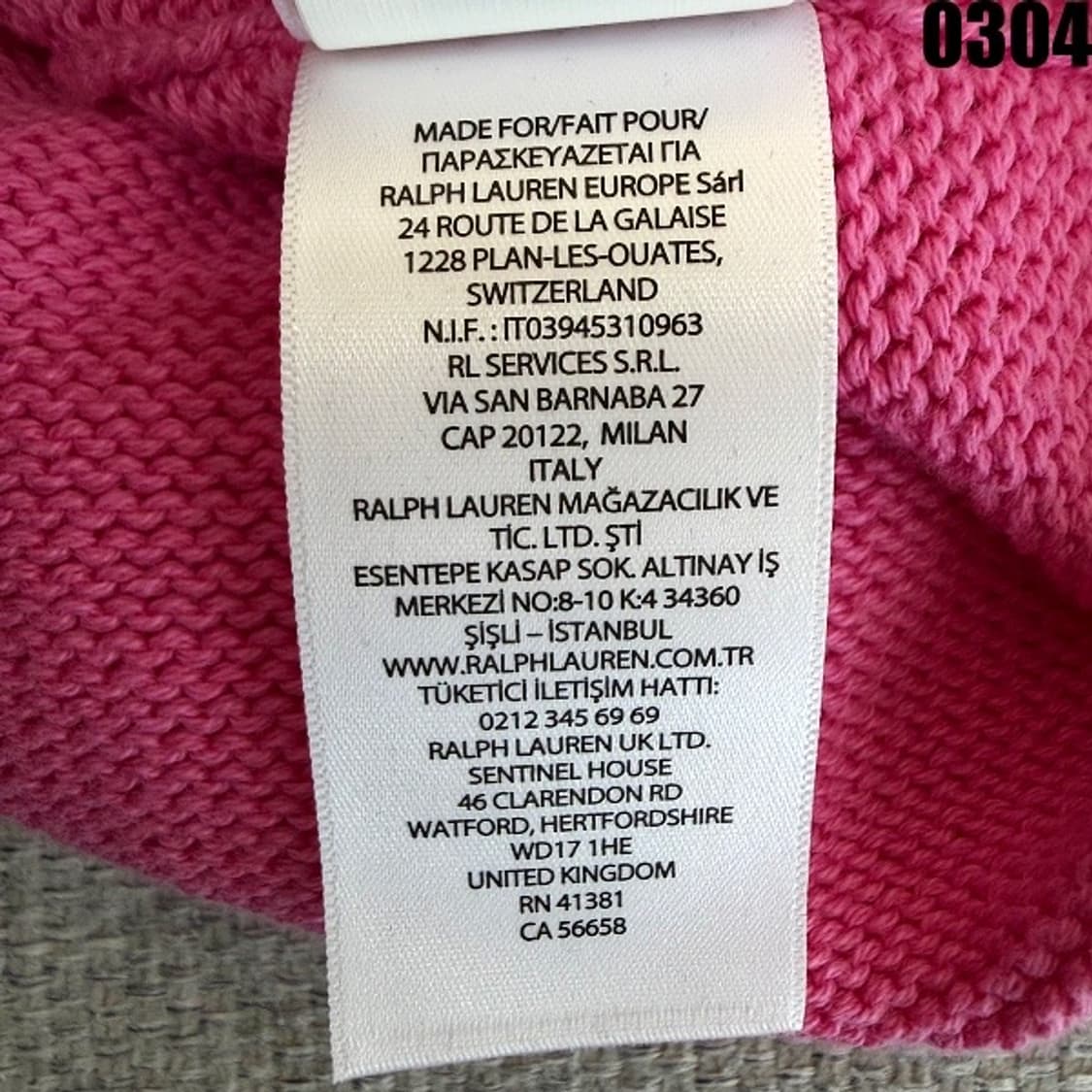 폴로 랄프로렌 코튼 니트 가디건 S 핑크 신형 택 0304  상품이미지9