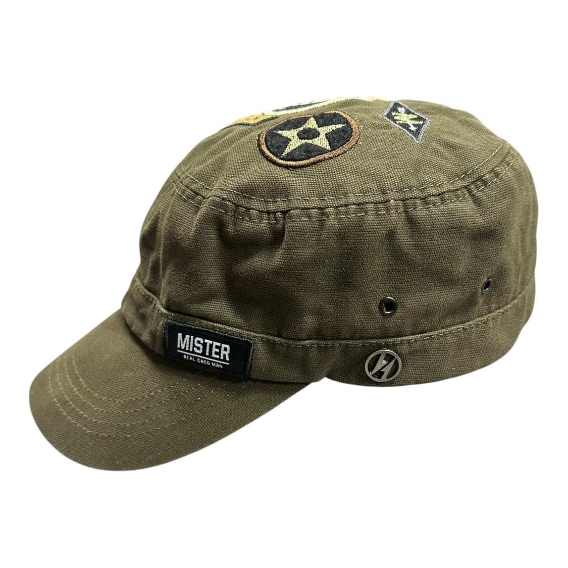 ✨ (바배) 굿맨 카키 군모 밀리터리 패치 모자  상품이미지2