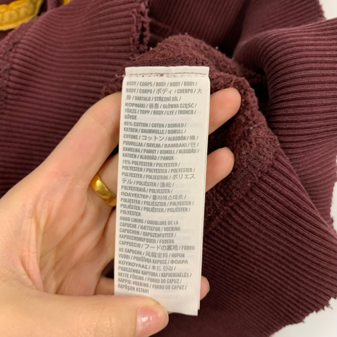 아베크롬비 y2k 와투케 버건디 후드집업 상품이미지5