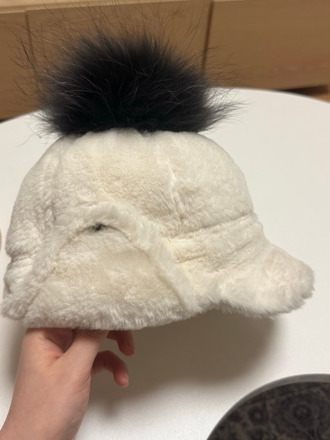 아이보리 귀달이 캡모자 상품이미지2