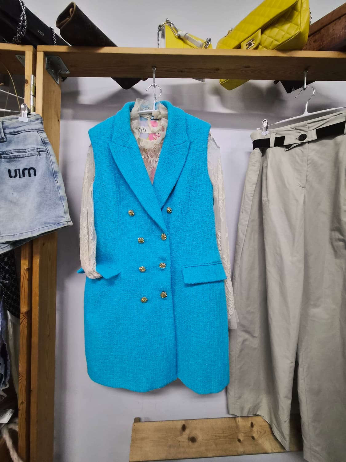 자라 트위드 롱 베스트 상품이미지1