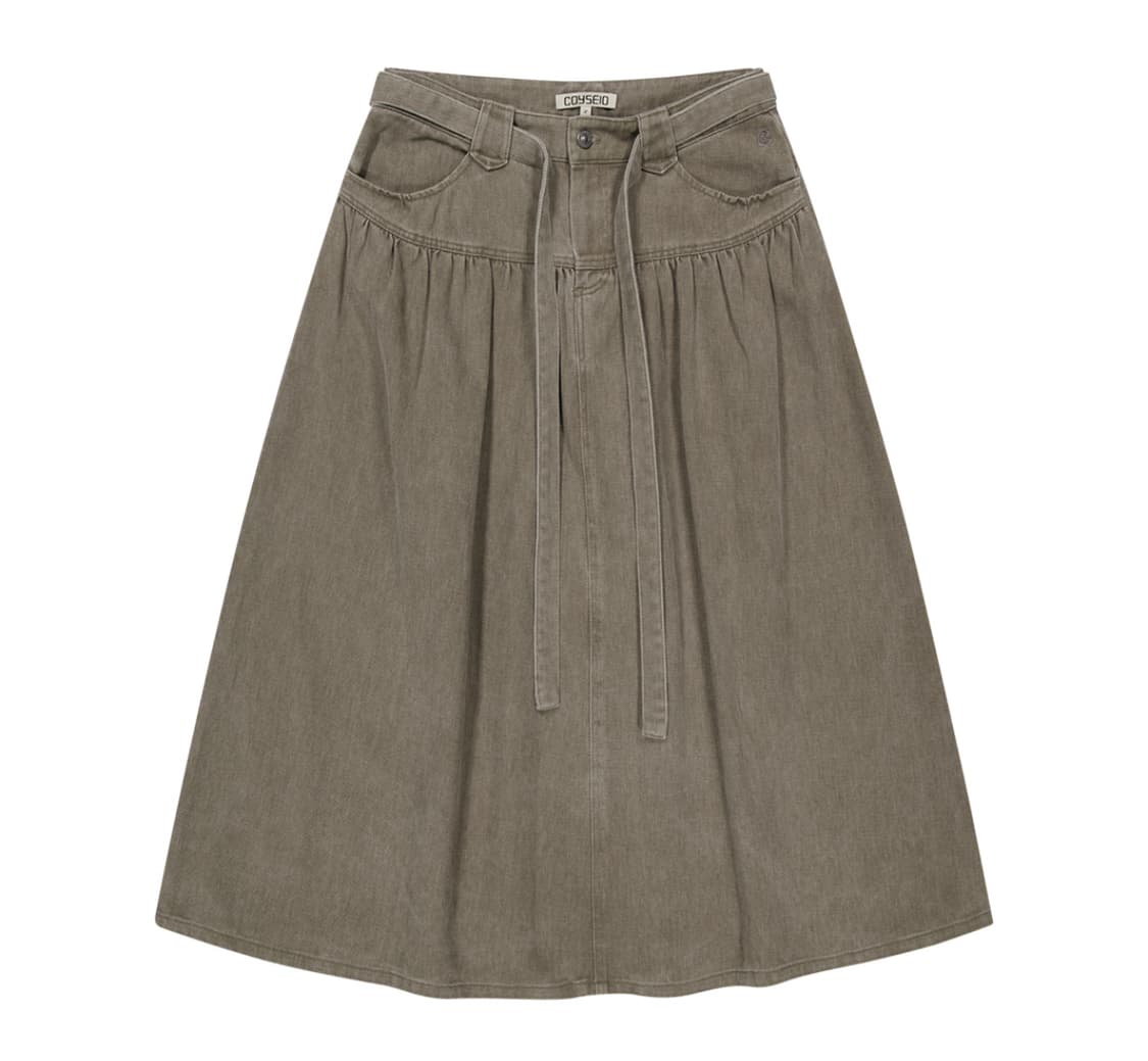 코이세이오  PUFFY COTTON SKIRT BROWN 1 상품이미지1