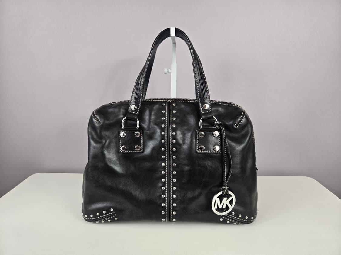 마이클코어스 Asor 아스터 백 스터드 토트백 가방 정품 블랙 은장 상품이미지1