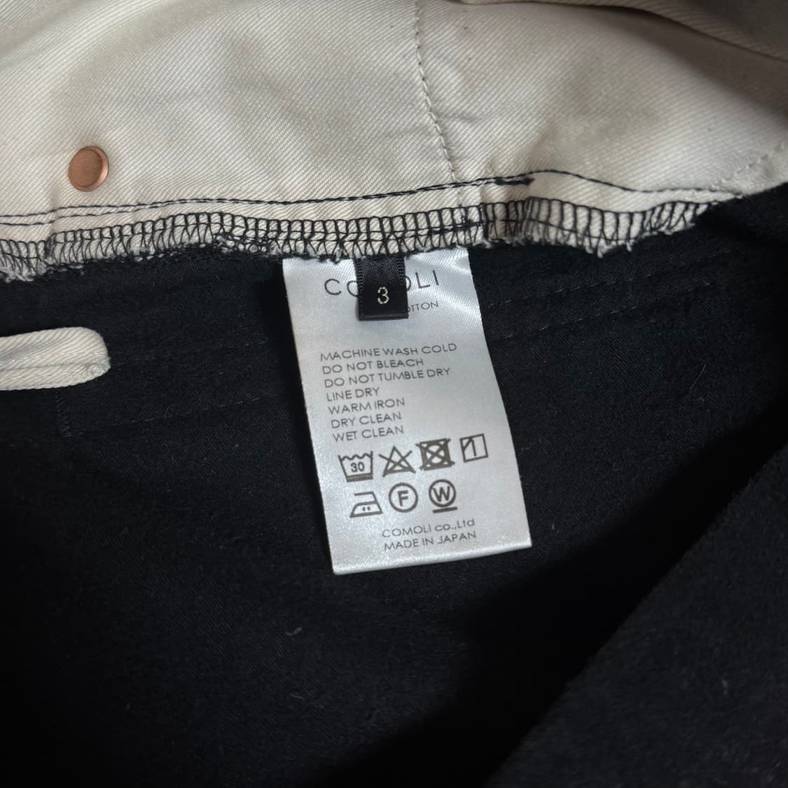 [3]코모리 블랙 몰스킨 5p 팬츠 상품이미지10