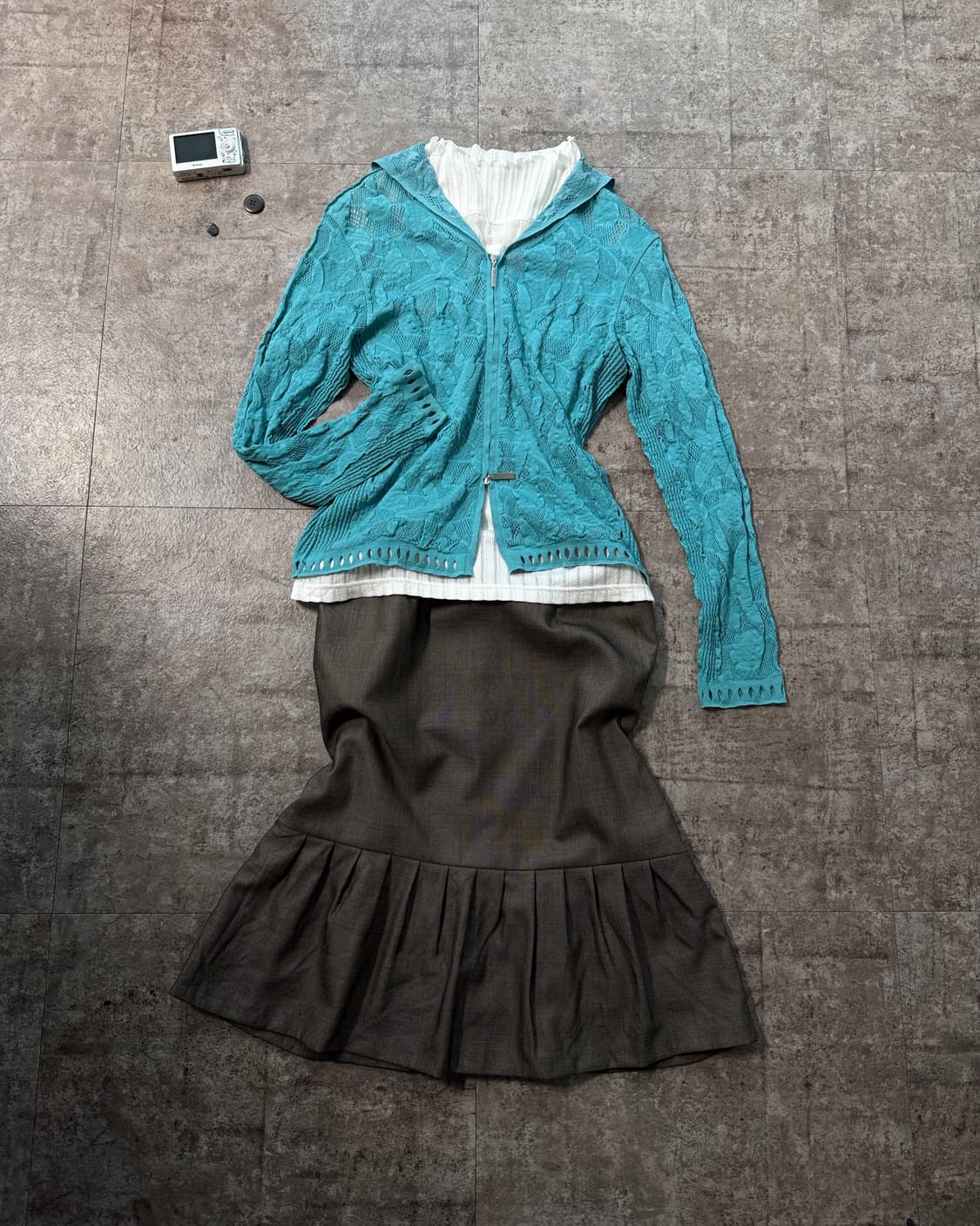 히로코 비스 레이스 투웨이 지퍼 가디건 상품이미지7