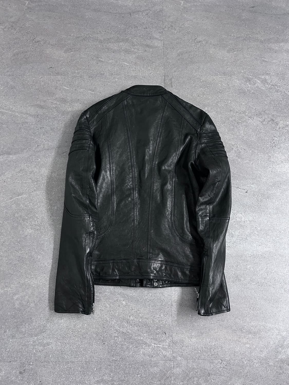 이탈리안 멀티 판넬 사선 램스킨 자켓 상품이미지7