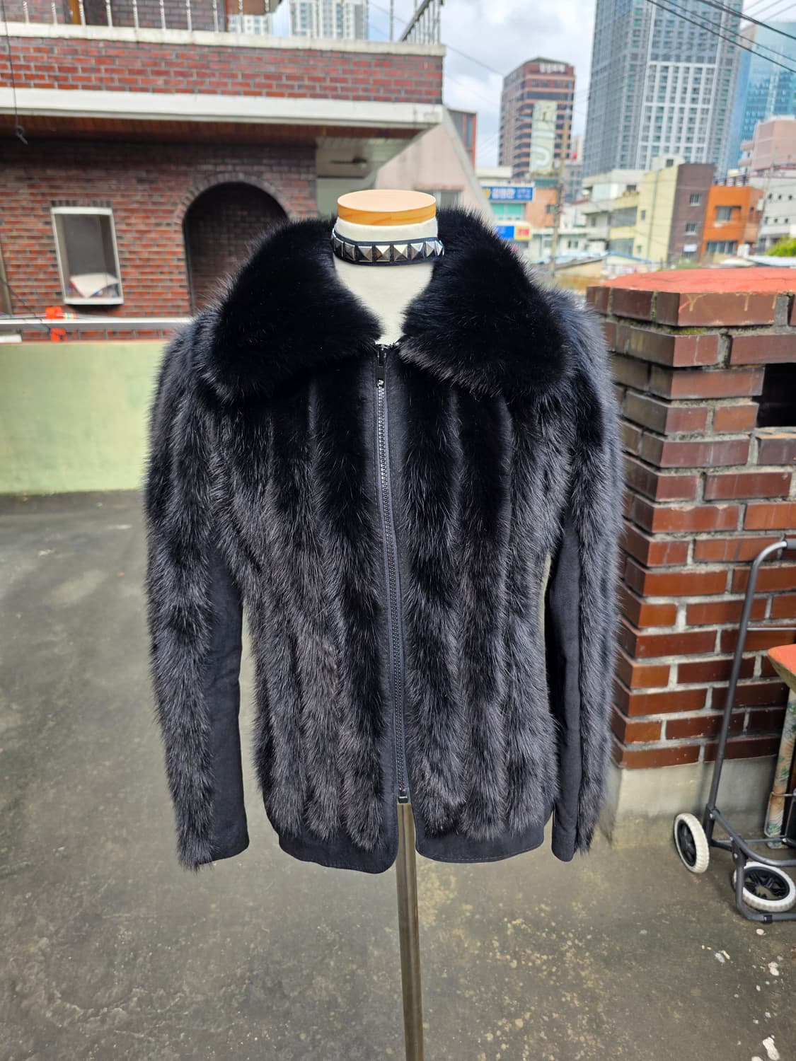 락시크 펑크 고스고딕 퍼자켓 집업 상품이미지3