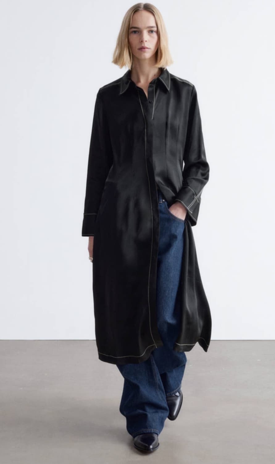 앤아더스토리즈 블랙 맥시 드레스 상품이미지4