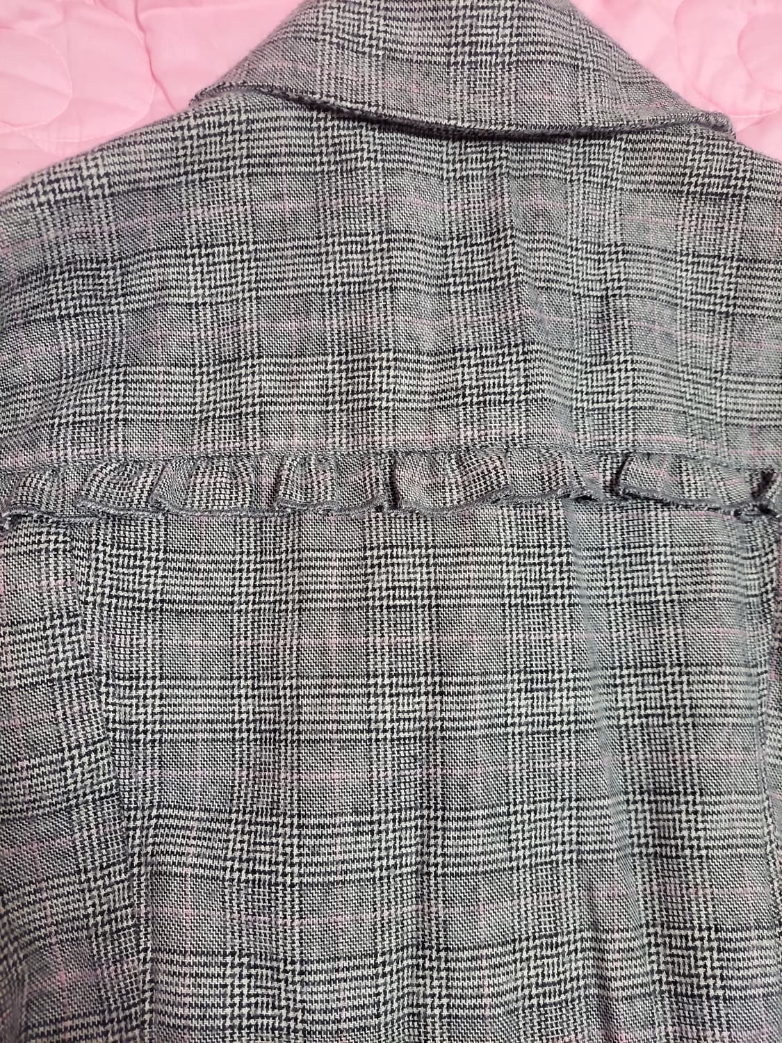 급처상태양호!리즈리사 X 마이멜로디 콜라보 자가드 체크 원피스 자켓 코트 상품이미지4