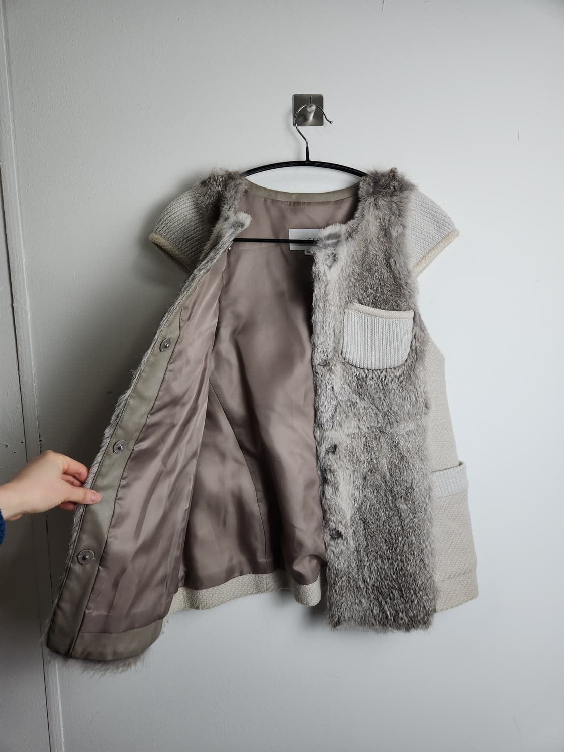 반소매 퍼•니트 자켓 상품이미지9