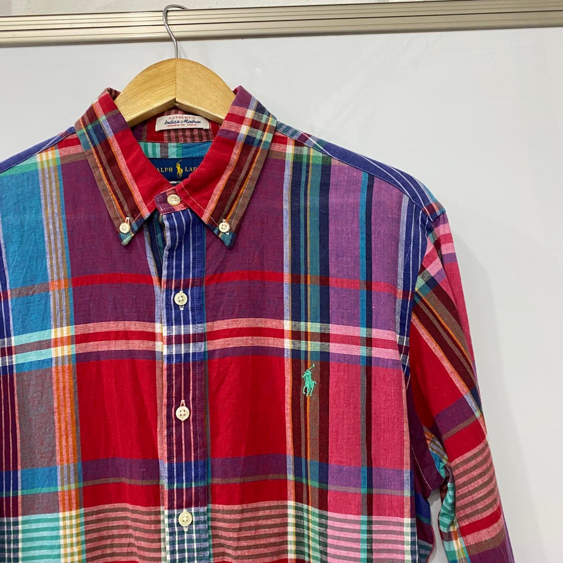 폴로 랄프로렌 인도산 체크 긴팔셔츠 (M) 상품이미지3