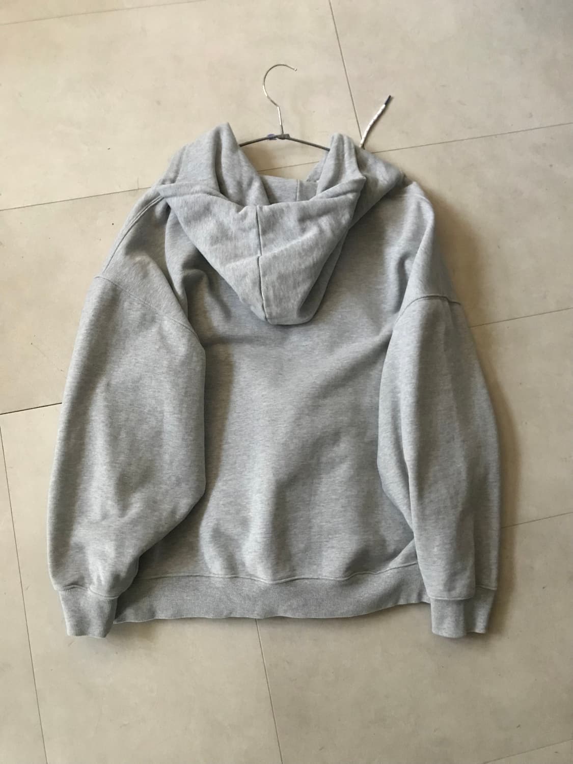 노티카 그레이 오버핏 후드집업 상품이미지9