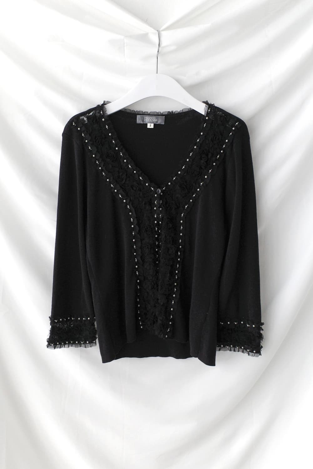 franco ferraro) beads lace cardigun 상품이미지1