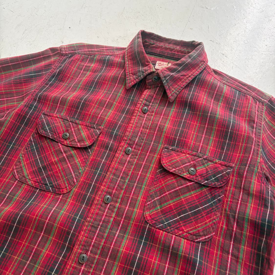 에드윈 빈티지 체크 플란넬 셔츠 L 상품이미지4