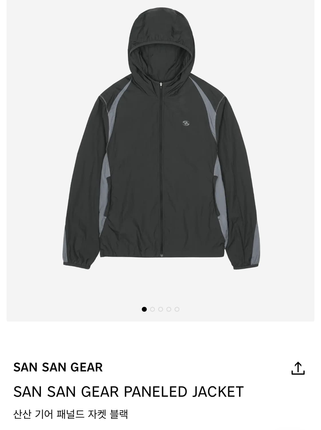 산산기어 패널드 자켓 블랙 26ss 상품이미지1