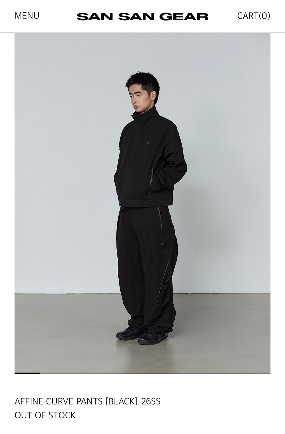 산산기어 어파인커브팬츠 affine curve pants (1) 26ss 상품이미지1
