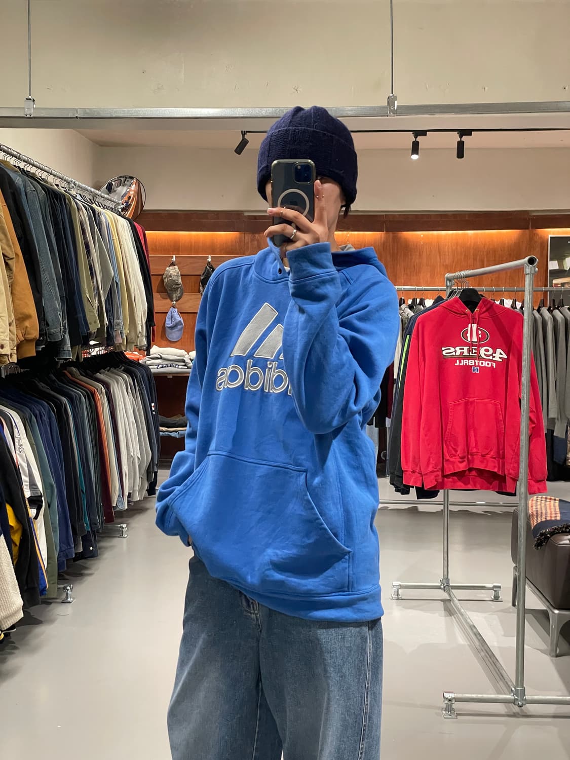 00s 아디다스 빅로고 후드티셔츠 상품이미지1