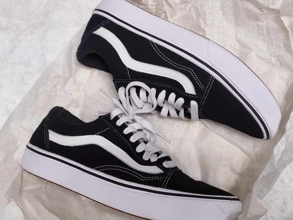 250 반스 컴피쿠시 올드스쿨 블랙 트루 화이트 스니커즈 상품이미지9