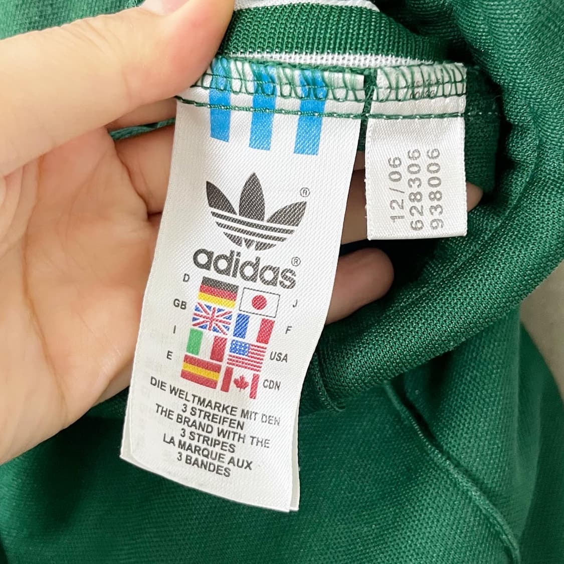 아디다스 그린 화이트 삼선 트랙 팬츠 상품이미지7