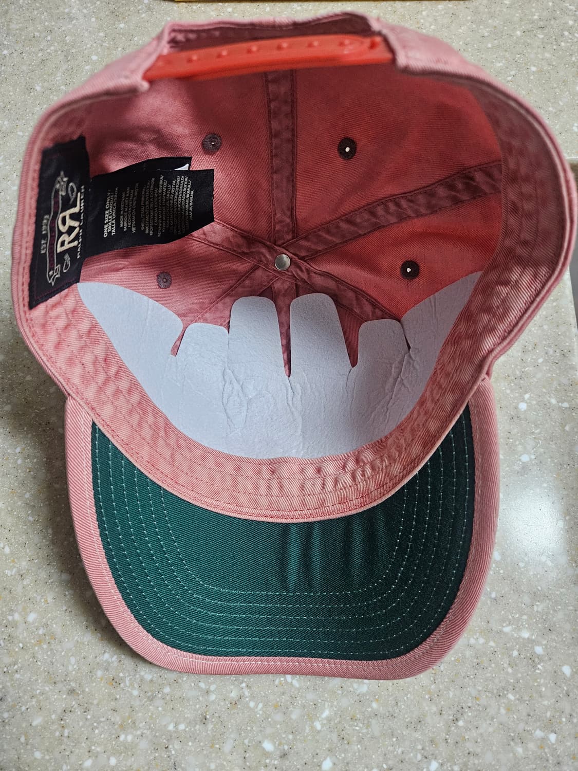 더블알엘 윙로고 가먼트 다잉 트윌 볼캡 레드 상품이미지2