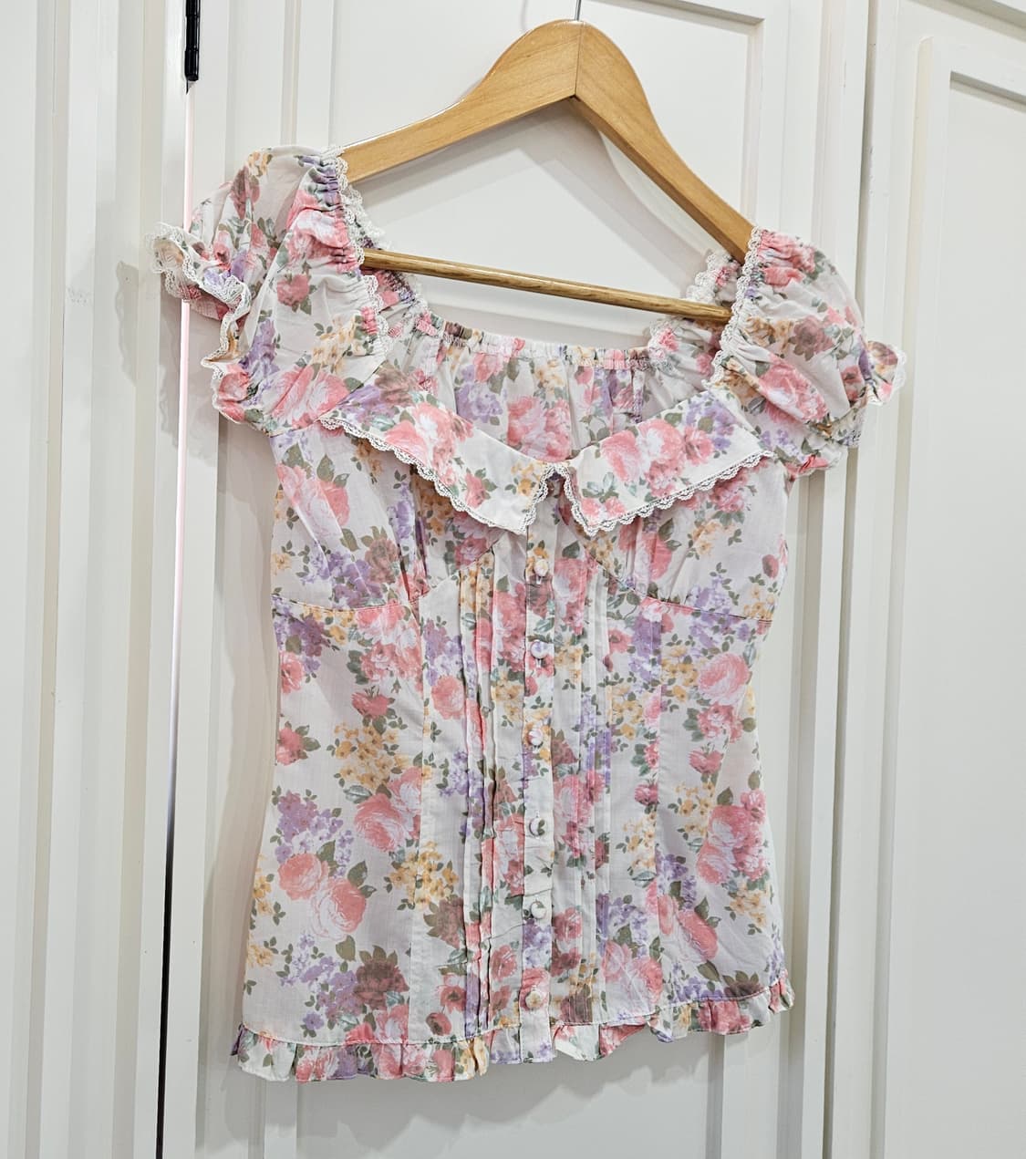 플라워 레이스 블라우스 프 상품이미지2