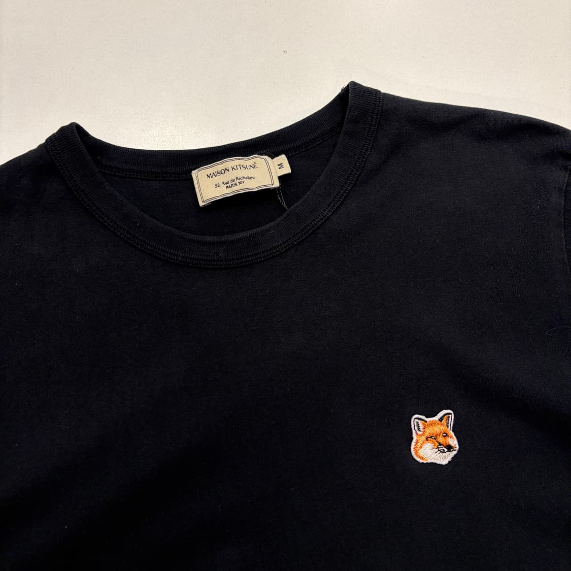 [M] 메종키츠네 폭스 패치 블랙 반팔티 C441 상품이미지3