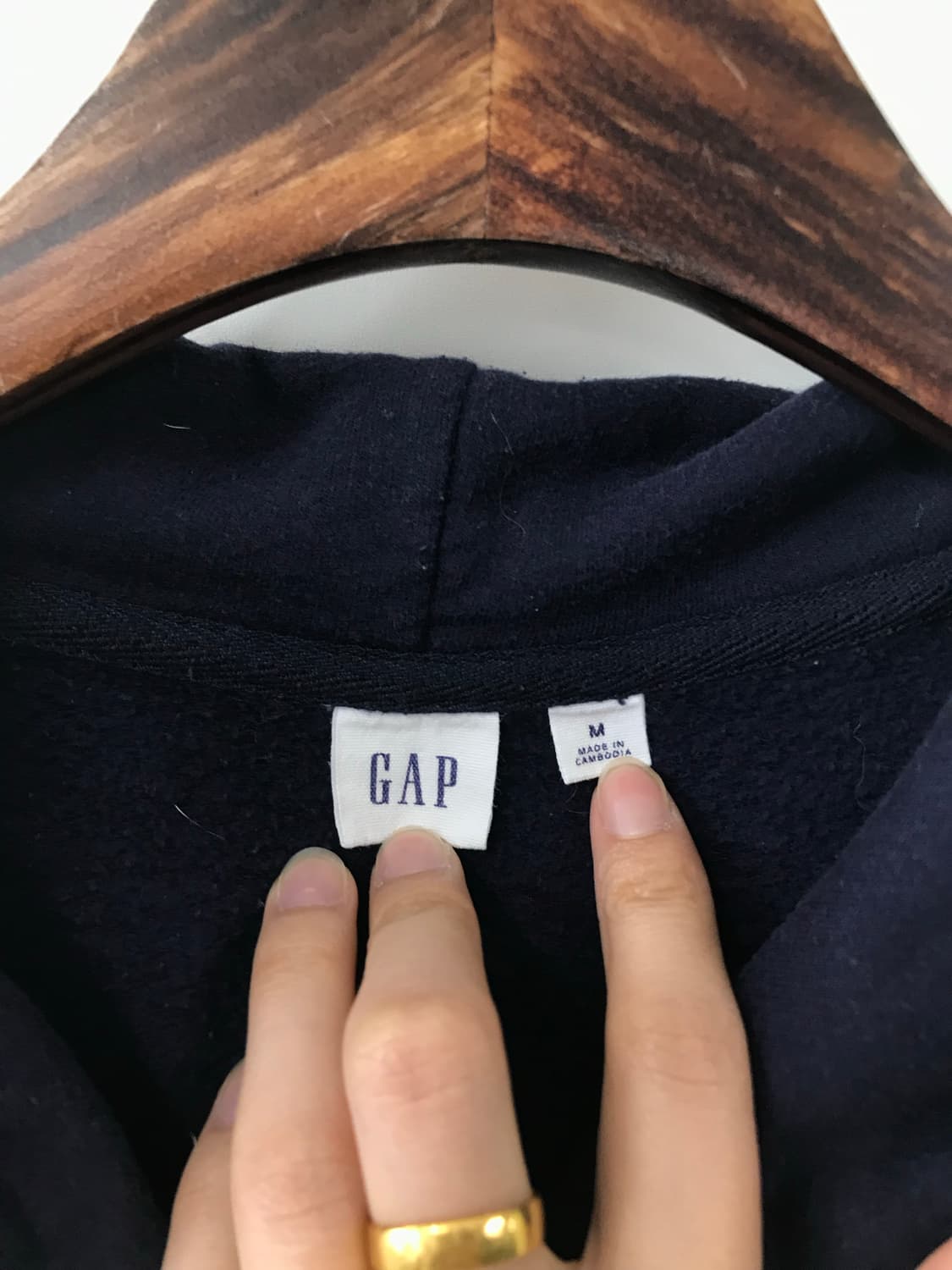 Gap 갭 자수로고 네이비 후드집업 상품이미지7