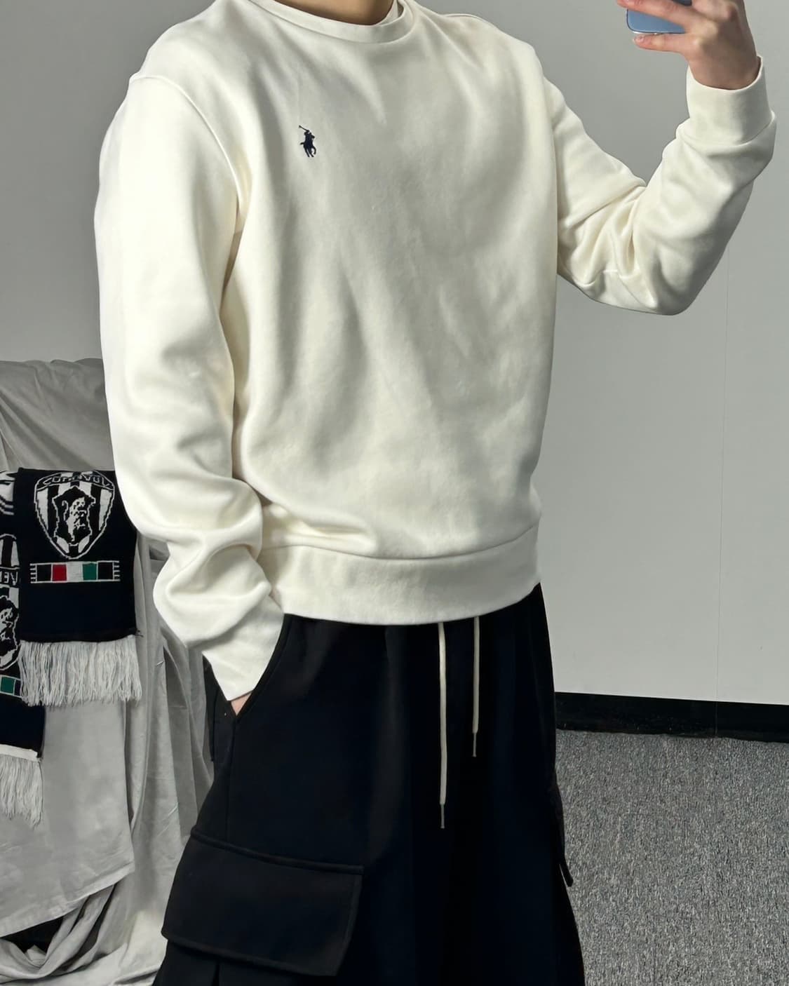 폴로 랄프로렌 아이보리 기모 맨투맨  상품이미지2