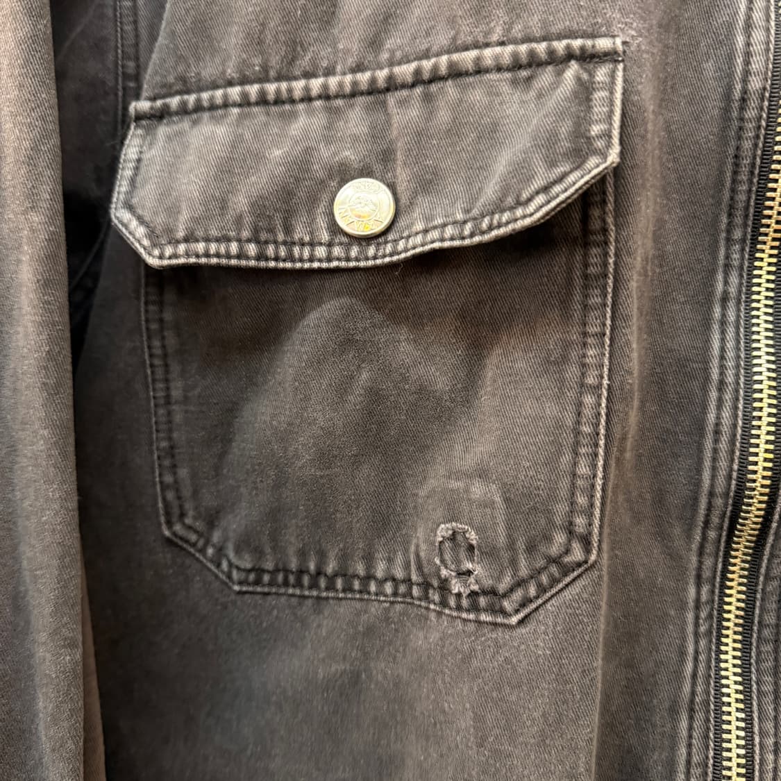 90S 아르마니 진스 페이딩 람포 지퍼 자켓 ~ XL SIZE 상품이미지4