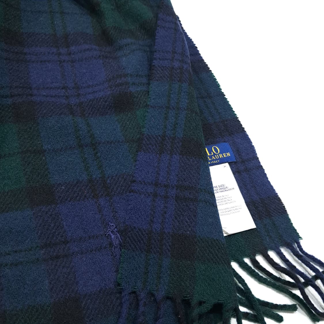 MX476 폴로 이태리판 울혼방 포니 블랙와치 머플러 목도리 상품이미지6