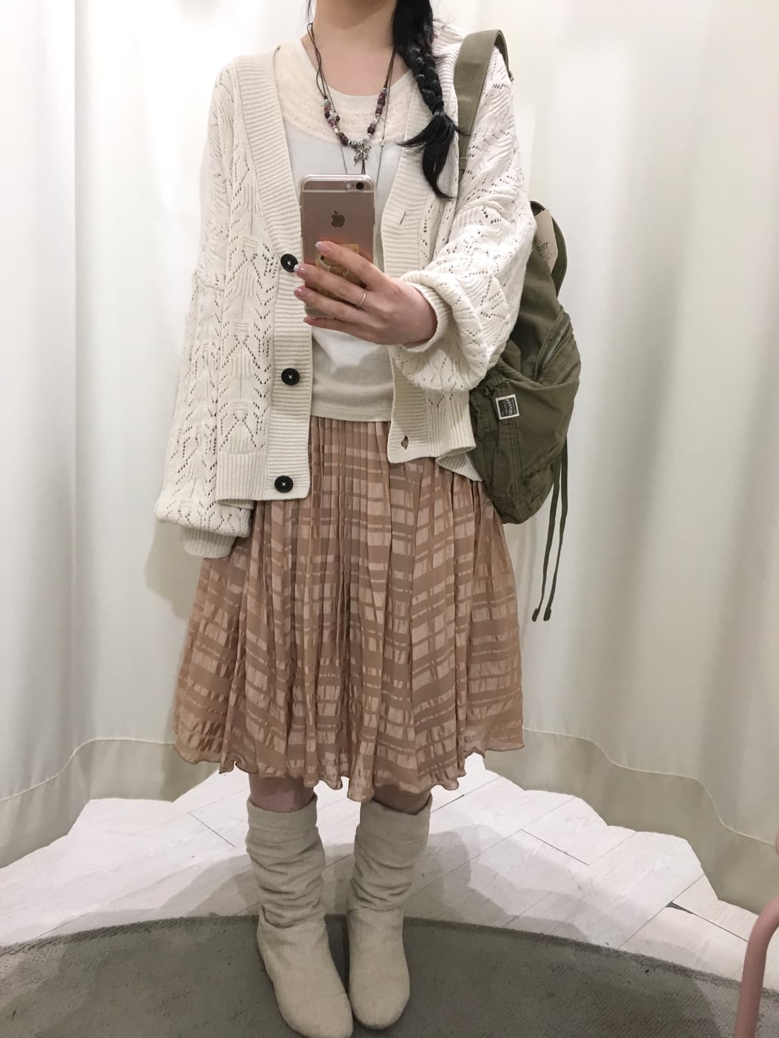 synchro X crossing stripe skirt 상품이미지3