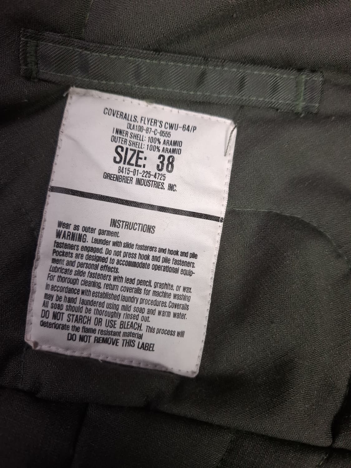 새제품 미공군 리폼 CWU-64/P 베스트 상품이미지3