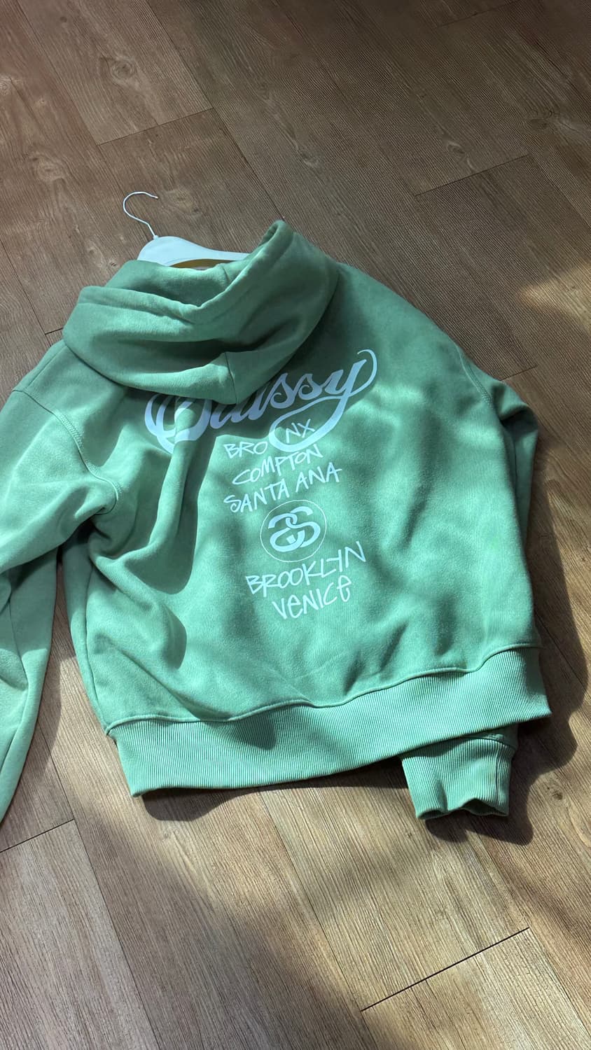 스투시 월드투어 후드집업 모스 상품이미지1