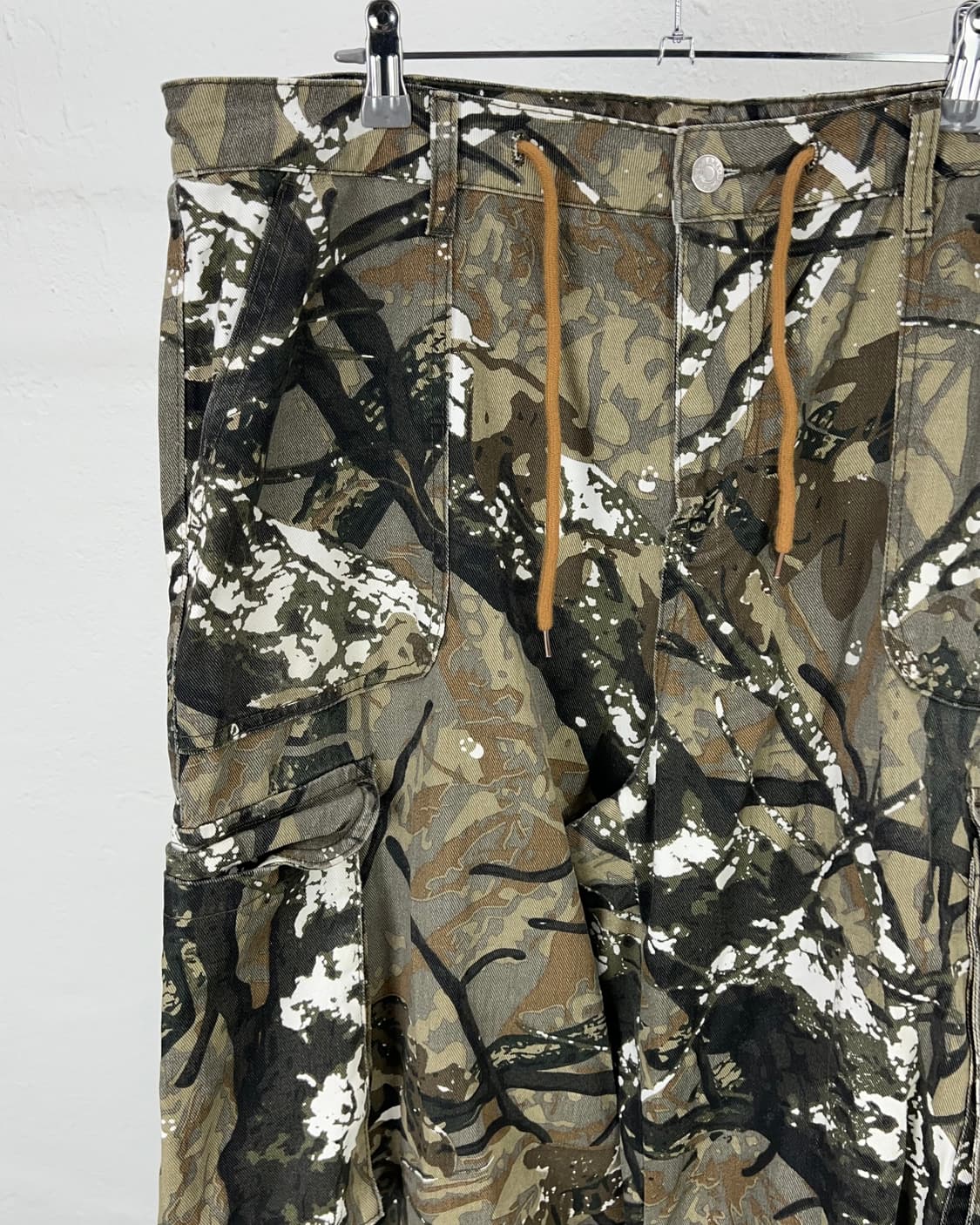 재패니즈 빈티지 리얼 트리 커브드 스트링 카고 팬츠 상품이미지2