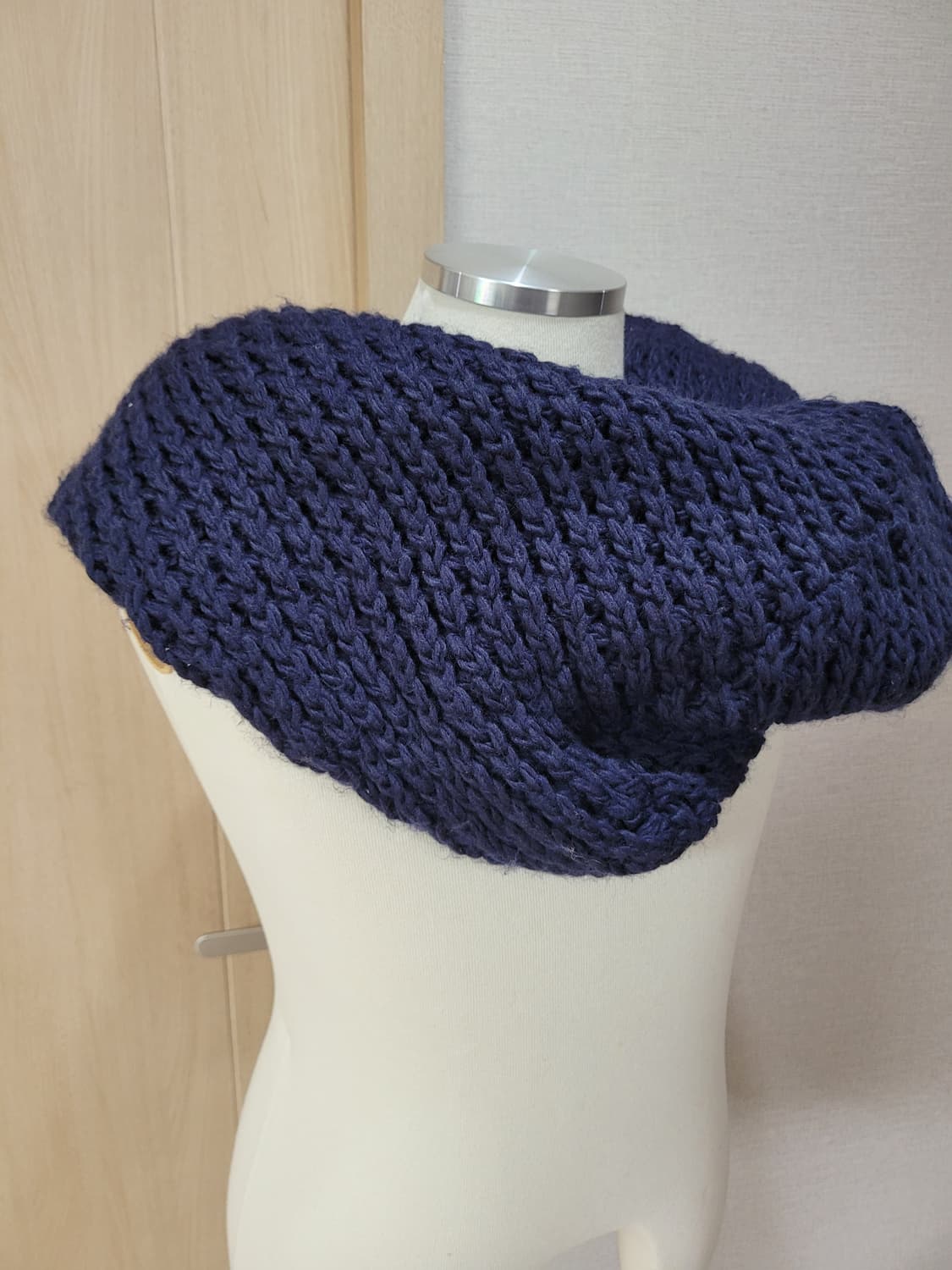 코데즈컴바인 니트 넥워머 네이비 상품이미지1