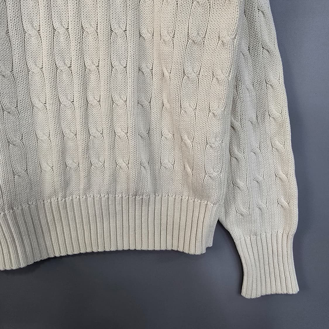 폴로 랄프로렌 케이블 카라 니트 아이보리 90 상품이미지3