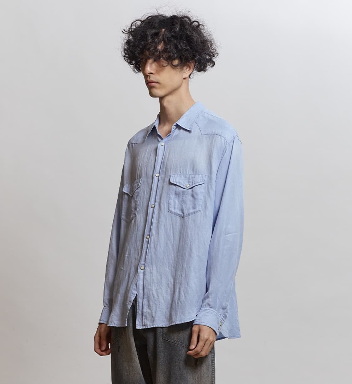 비헤비어 DYED CUPRO WESTERN SHIRTS 상품이미지4