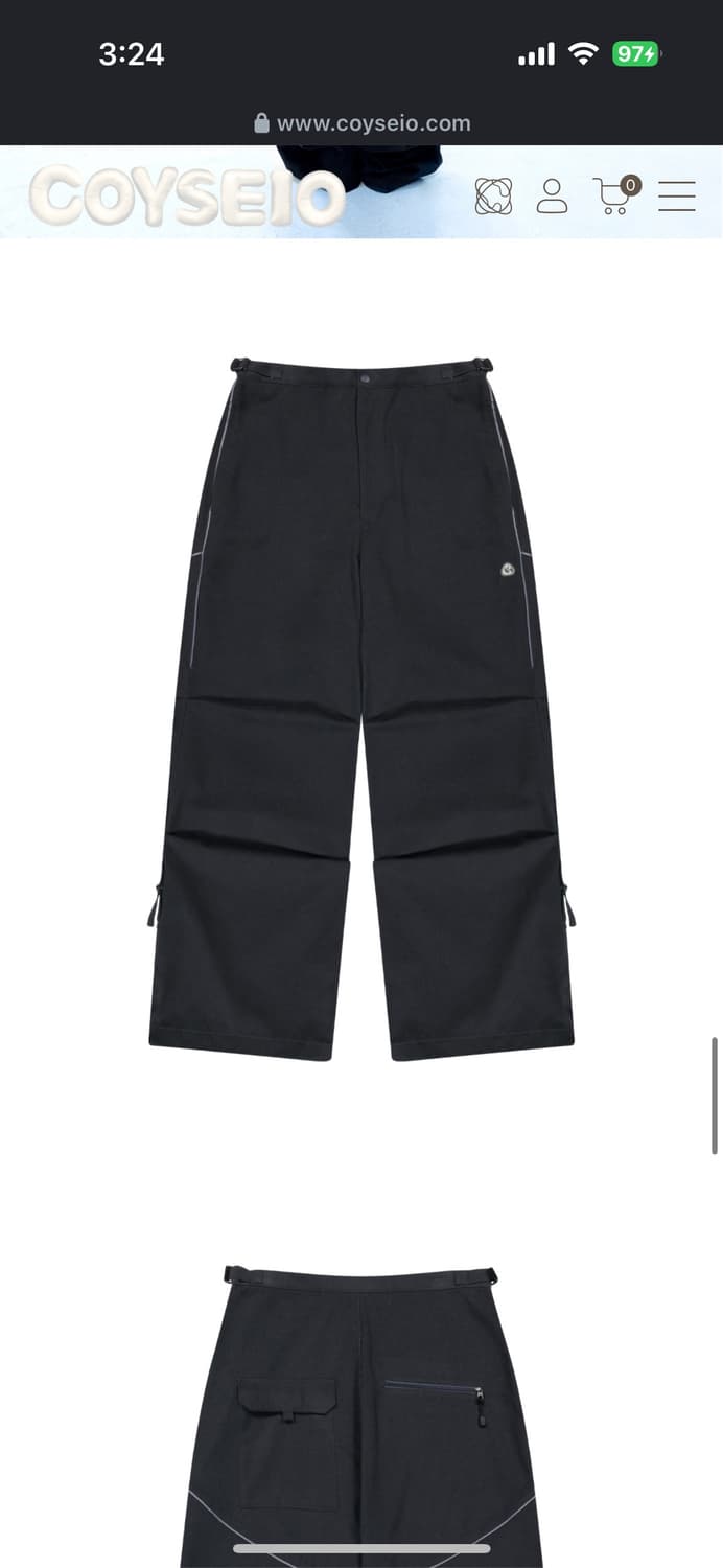 코이세이오 soft strap line pants navy  상품이미지1